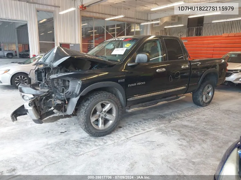 2007 Dodge Ram 1500 Slt/Trx4 Off Road/Sport VIN: 1D7HU18227S115979 Lot: 39817706