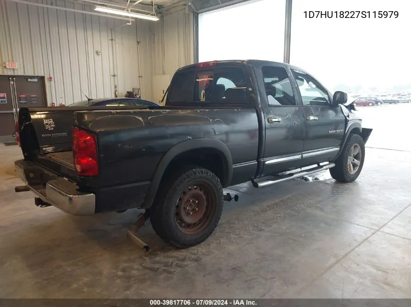 2007 Dodge Ram 1500 Slt/Trx4 Off Road/Sport VIN: 1D7HU18227S115979 Lot: 39817706