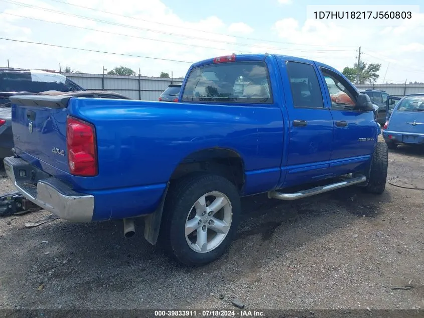 1D7HU18217J560803 2007 Dodge Ram 1500 Slt/Trx4 Off Road/Sport