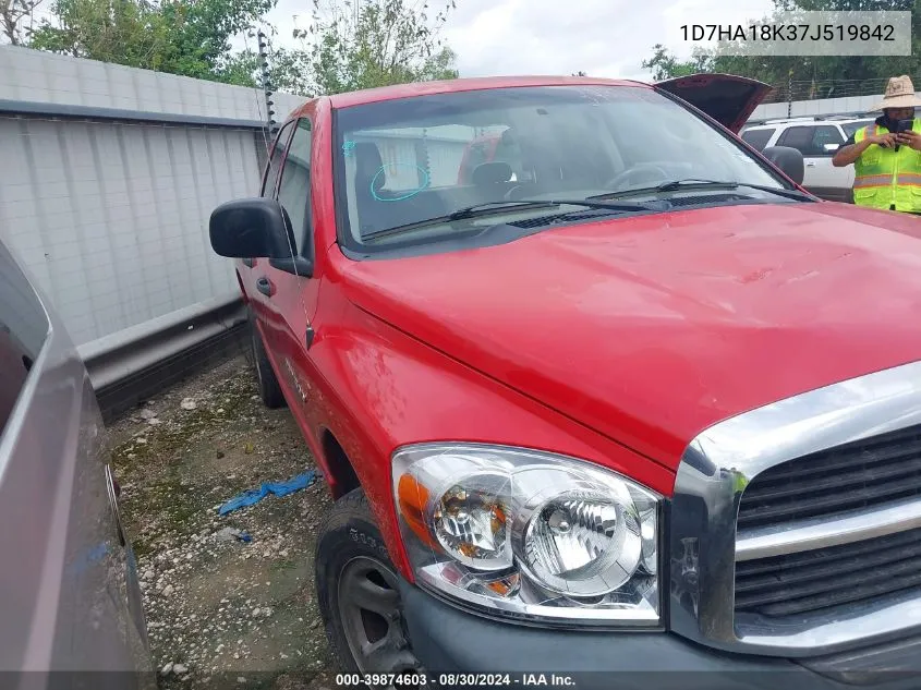 2007 Dodge Ram 1500 St VIN: 1D7HA18K37J519842 Lot: 39874603