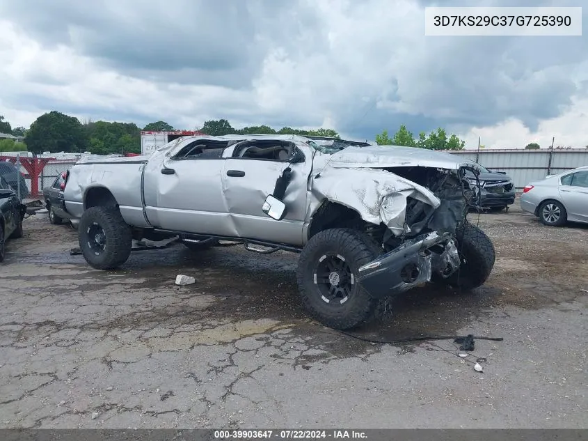 2007 Dodge Ram 2500 Slt VIN: 3D7KS29C37G725390 Lot: 39903647