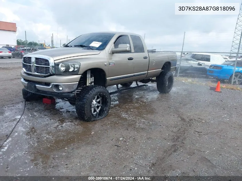 3D7KS28A87G818096 2007 Dodge Ram 2500 Slt/Sport