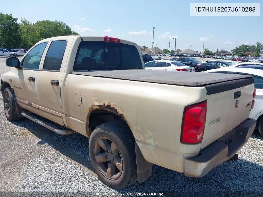 2007 Dodge Ram 1500 Slt/Trx4 Off Road/Sport VIN: 1D7HU18207J610283 Lot: 39956386