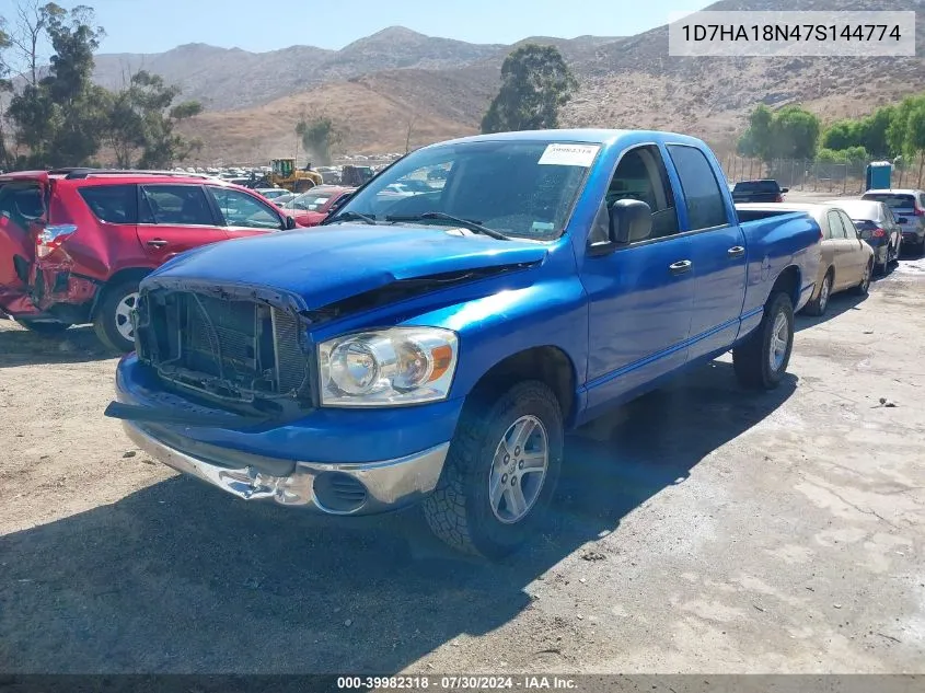 2007 Dodge Ram 1500 Slt VIN: 1D7HA18N47S144774 Lot: 39982318