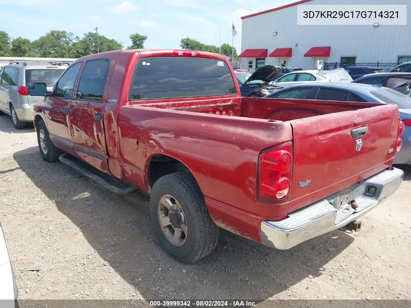 2007 Dodge Ram 2500 Slt VIN: 3D7KR29C17G714321 Lot: 39999342