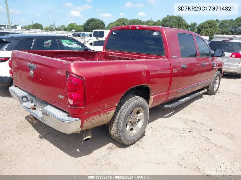 2007 Dodge Ram 2500 Slt VIN: 3D7KR29C17G714321 Lot: 39999342