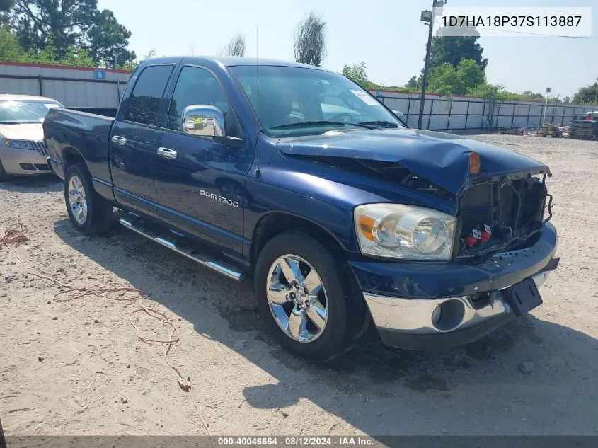 2007 Dodge Ram 1500 Slt VIN: 1D7HA18P37S113887 Lot: 40046664