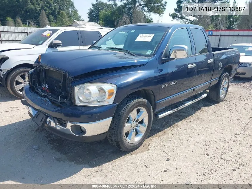 2007 Dodge Ram 1500 Slt VIN: 1D7HA18P37S113887 Lot: 40046664