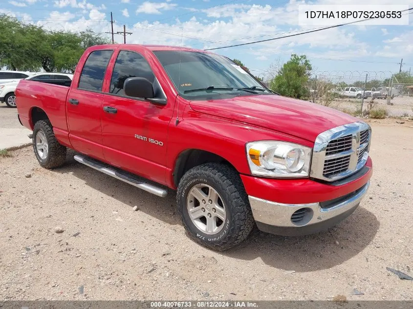 2007 Dodge Ram 1500 Slt VIN: 1D7HA18P07S230553 Lot: 40076733