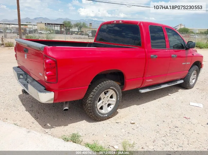 2007 Dodge Ram 1500 Slt VIN: 1D7HA18P07S230553 Lot: 40076733