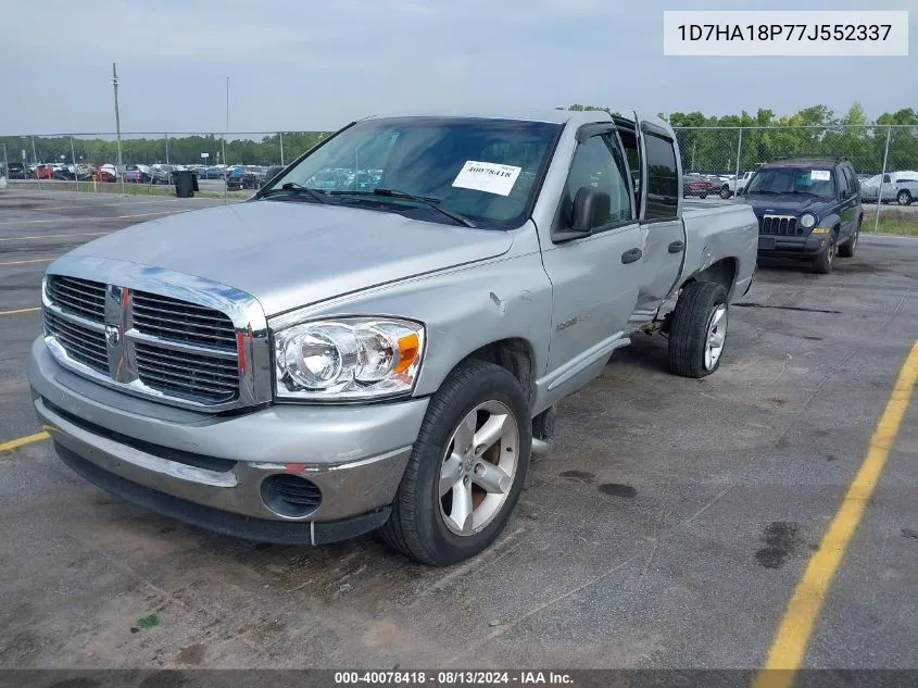 2007 Dodge Ram 1500 Slt VIN: 1D7HA18P77J552337 Lot: 40078418