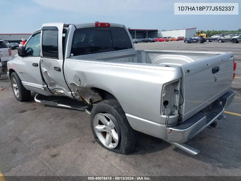 2007 Dodge Ram 1500 Slt VIN: 1D7HA18P77J552337 Lot: 40078418