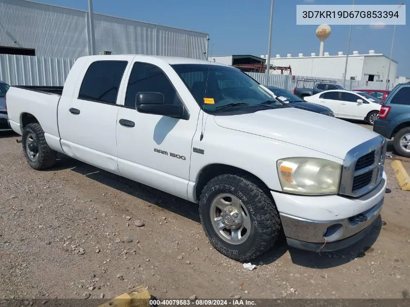 2007 Dodge Ram 1500 Slt VIN: 3D7KR19D67G853394 Lot: 40079583