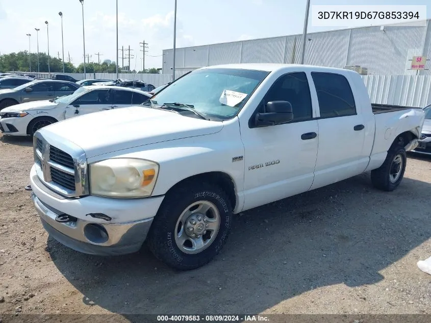 2007 Dodge Ram 1500 Slt VIN: 3D7KR19D67G853394 Lot: 40079583