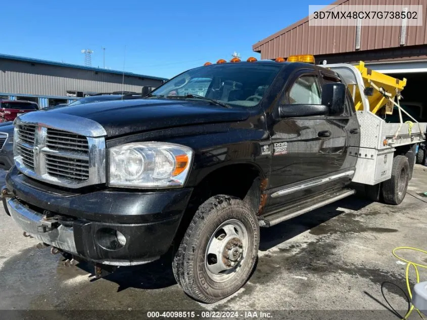 2007 Dodge Ram 3500 Laramie VIN: 3D7MX48CX7G738502 Lot: 40098515