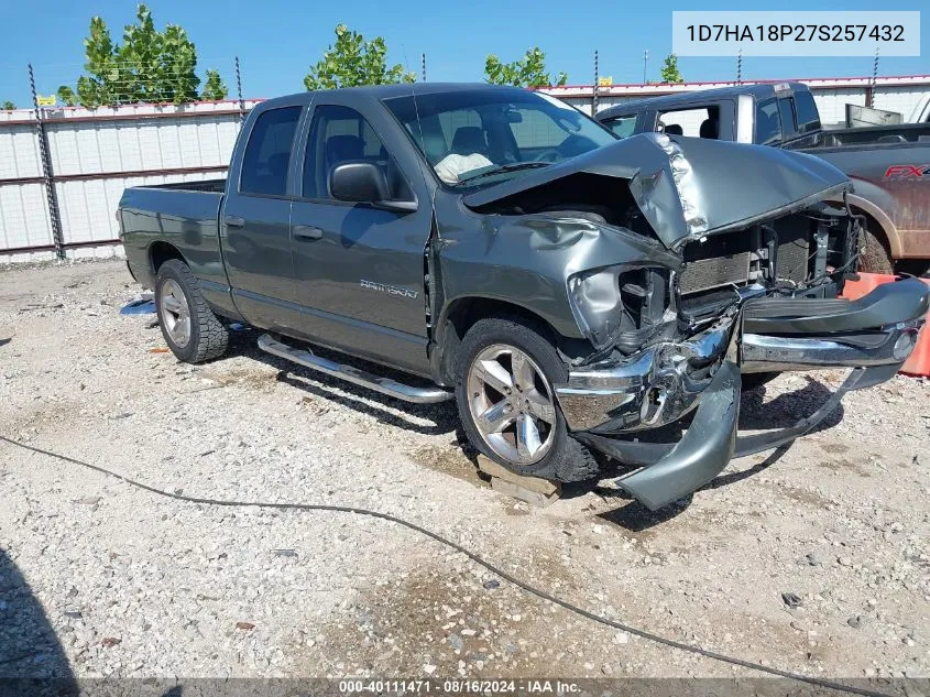 2007 Dodge Ram 1500 Slt VIN: 1D7HA18P27S257432 Lot: 40111471