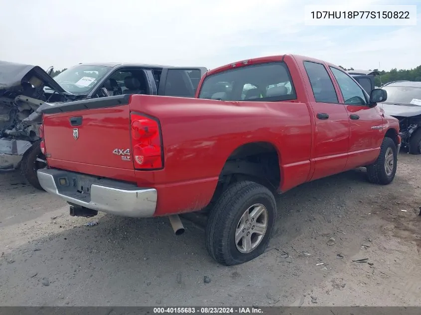 2007 Dodge Ram 1500 Slt/Trx4 Off Road/Sport VIN: 1D7HU18P77S150822 Lot: 40155683