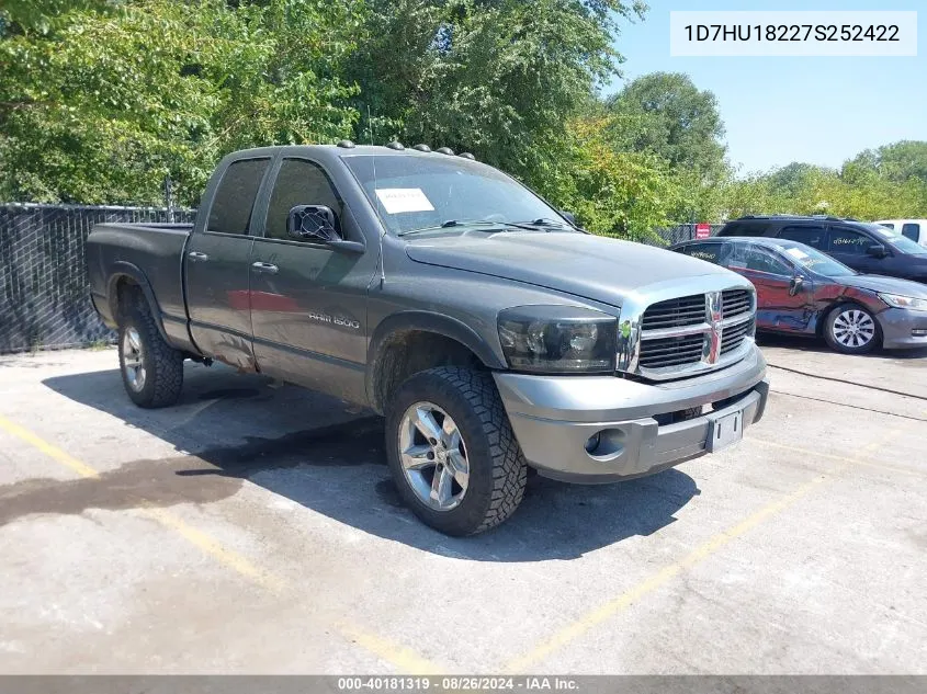 2007 Dodge Ram 1500 Slt/Trx4 Off Road/Sport VIN: 1D7HU18227S252422 Lot: 40181319