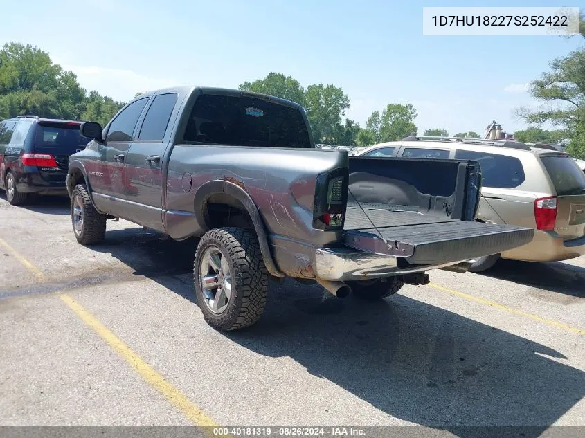 2007 Dodge Ram 1500 Slt/Trx4 Off Road/Sport VIN: 1D7HU18227S252422 Lot: 40181319