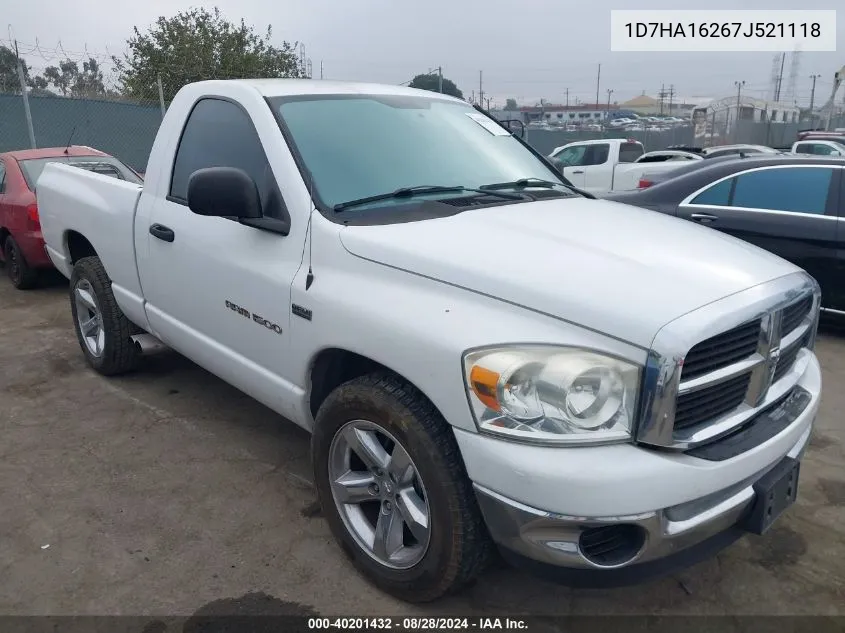 2007 Dodge Ram 1500 Slt/Sport VIN: 1D7HA16267J521118 Lot: 40201432