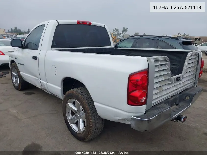 2007 Dodge Ram 1500 Slt/Sport VIN: 1D7HA16267J521118 Lot: 40201432