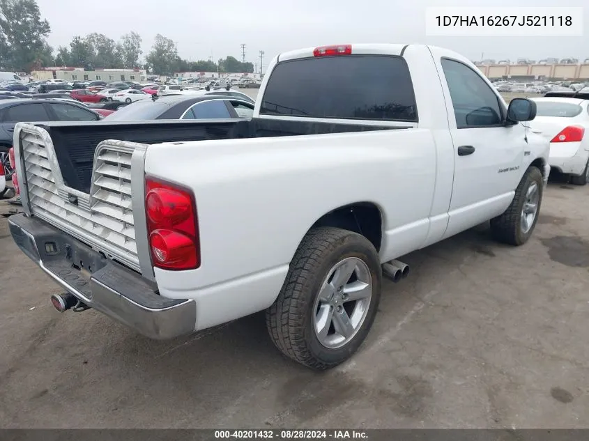 2007 Dodge Ram 1500 Slt/Sport VIN: 1D7HA16267J521118 Lot: 40201432