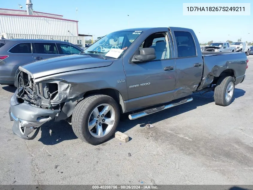 2007 Dodge Ram 1500 Slt VIN: 1D7HA18267S249211 Lot: 40208756