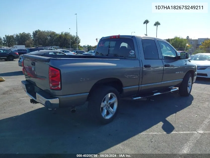 2007 Dodge Ram 1500 Slt VIN: 1D7HA18267S249211 Lot: 40208756