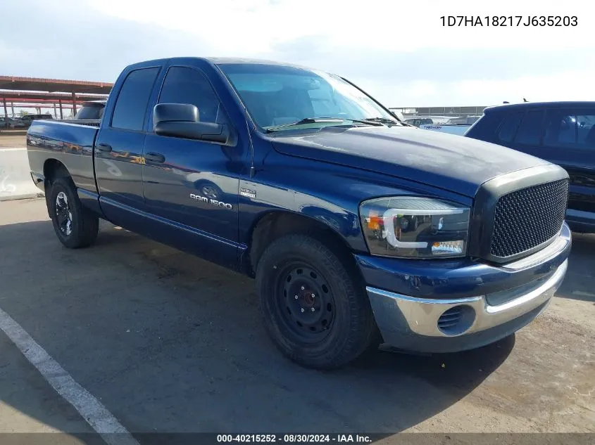 2007 Dodge Ram 1500 Slt VIN: 1D7HA18217J635203 Lot: 40215252