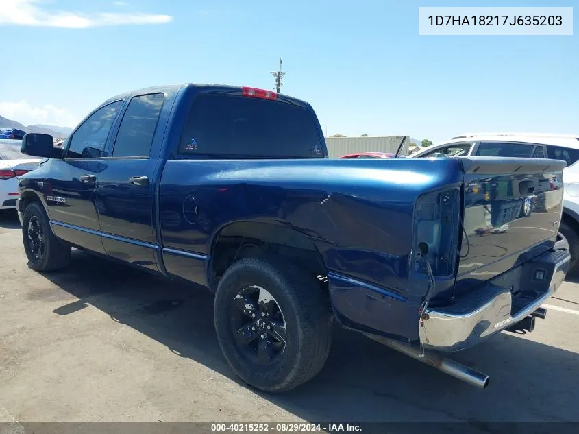 2007 Dodge Ram 1500 Slt VIN: 1D7HA18217J635203 Lot: 40215252