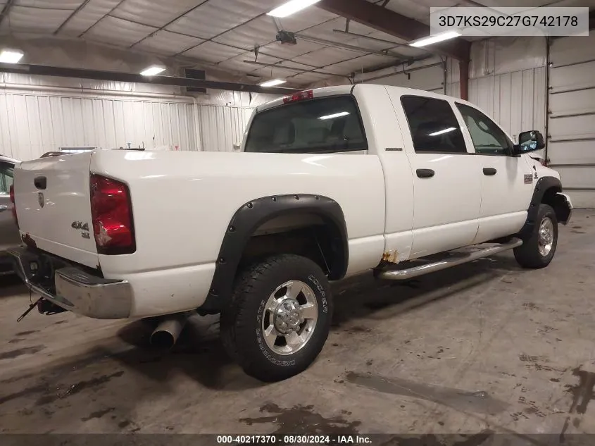 3D7KS29C27G742178 2007 Dodge Ram 2500 Slt