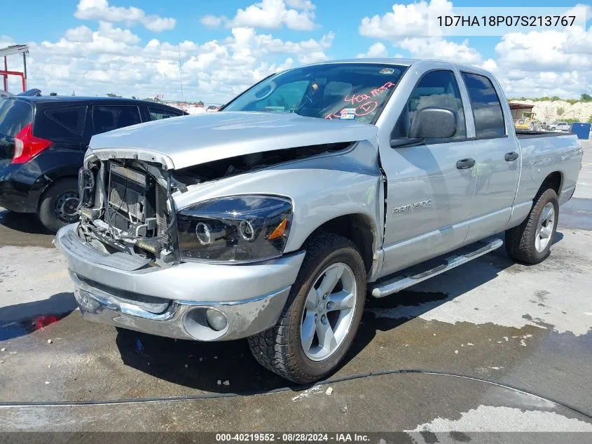 2007 Dodge Ram 1500 Slt VIN: 1D7HA18P07S213767 Lot: 40219552