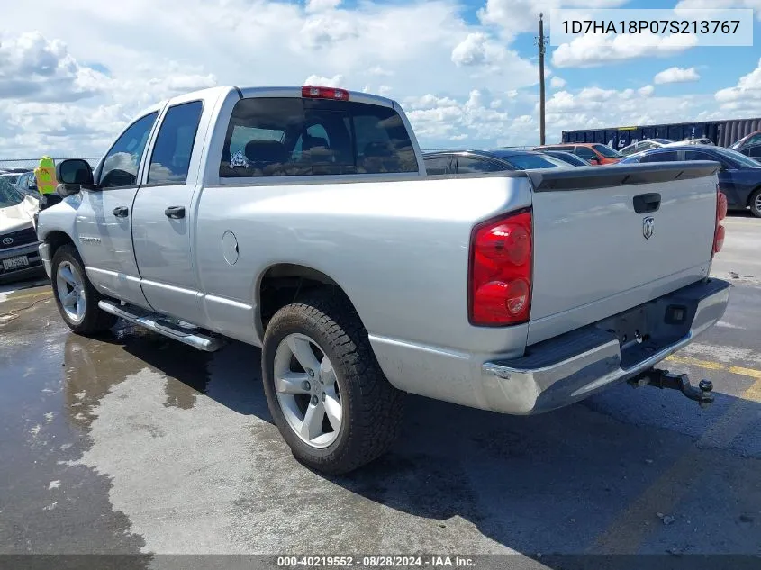 2007 Dodge Ram 1500 Slt VIN: 1D7HA18P07S213767 Lot: 40219552