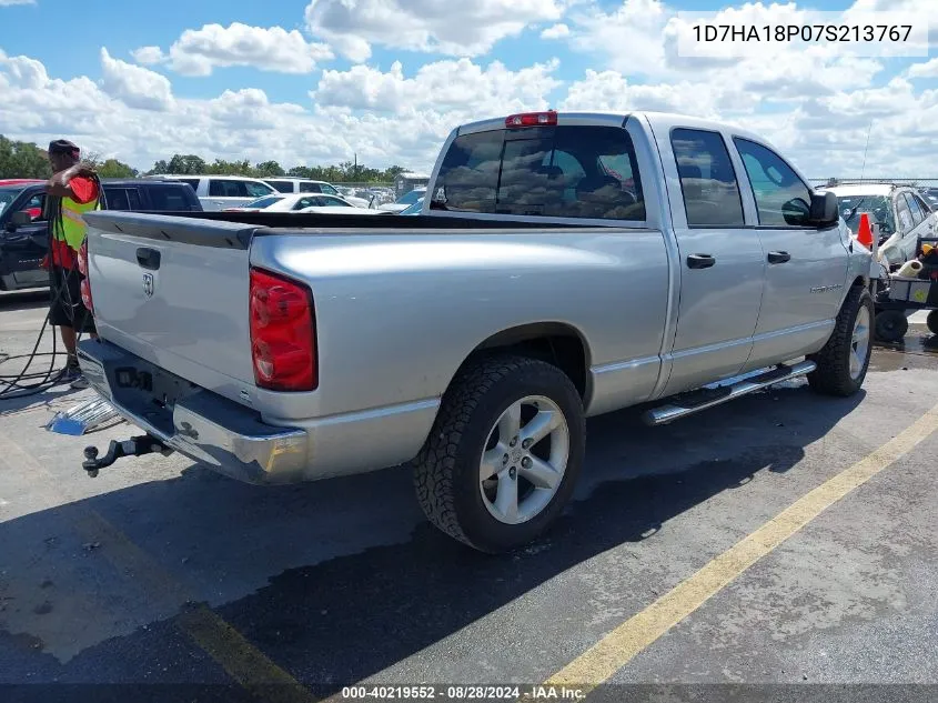 2007 Dodge Ram 1500 Slt VIN: 1D7HA18P07S213767 Lot: 40219552