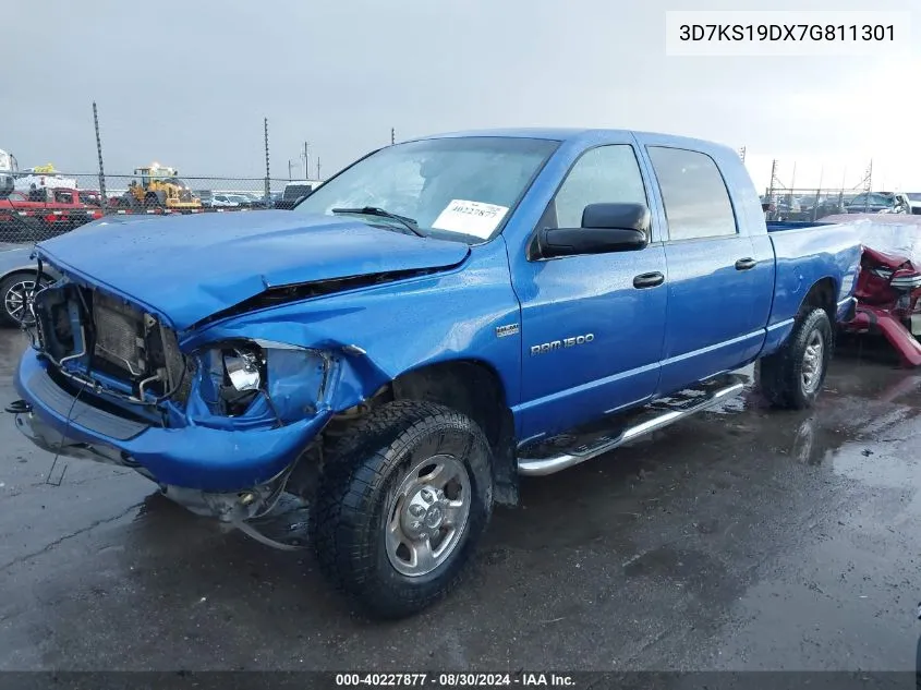 2007 Dodge Ram 1500 Slt VIN: 3D7KS19DX7G811301 Lot: 40227877