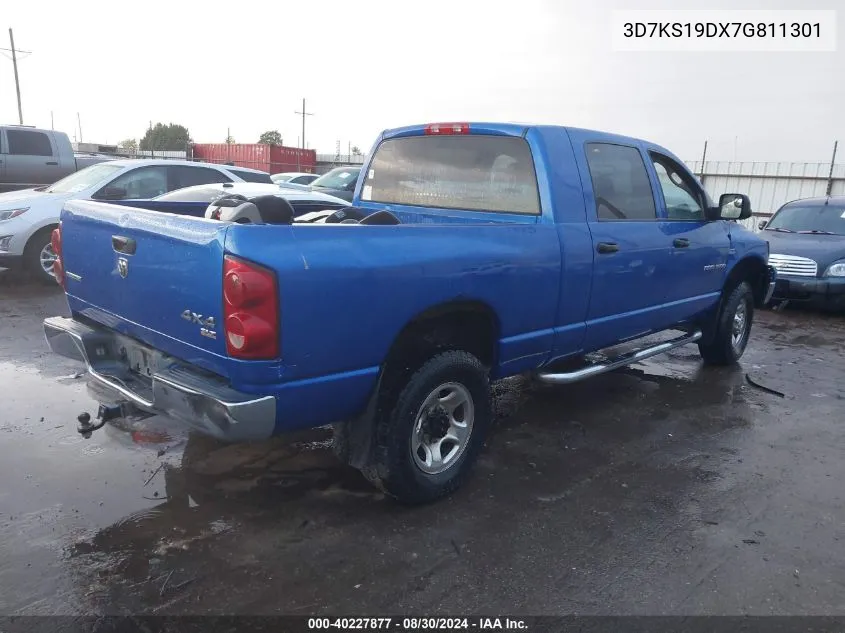 2007 Dodge Ram 1500 Slt VIN: 3D7KS19DX7G811301 Lot: 40227877