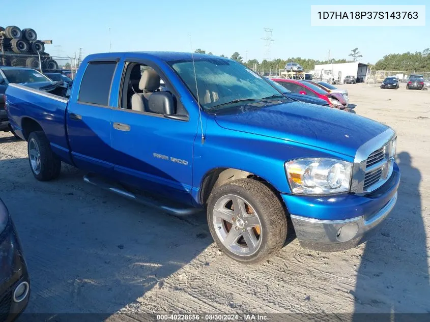 2007 Dodge Ram 1500 Slt VIN: 1D7HA18P37S143763 Lot: 40228656