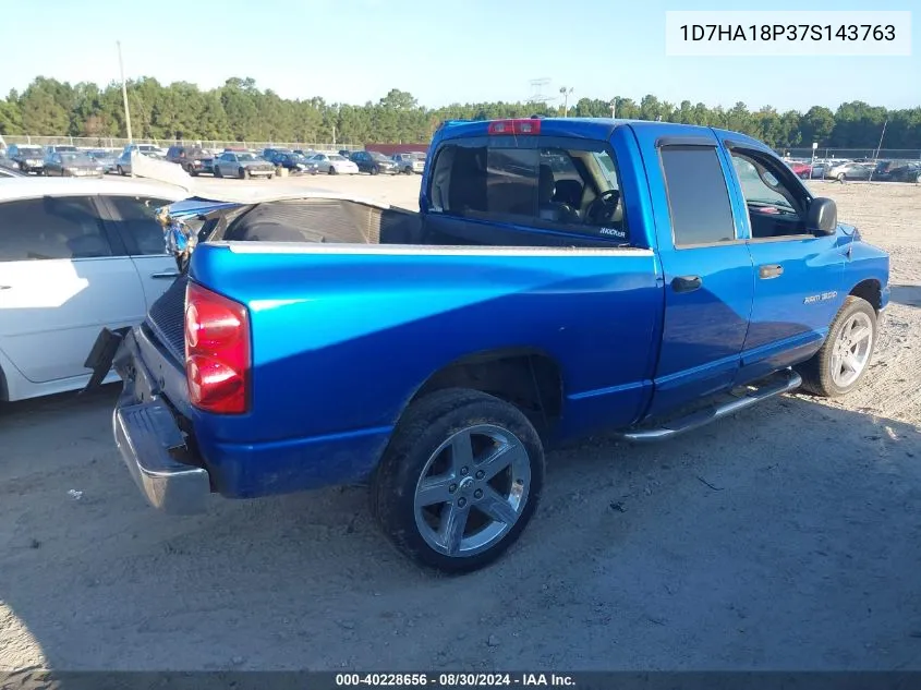 2007 Dodge Ram 1500 Slt VIN: 1D7HA18P37S143763 Lot: 40228656