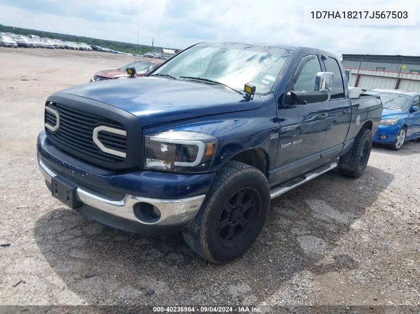 2007 Dodge Ram 1500 Slt VIN: 1D7HA18217J567503 Lot: 40236984