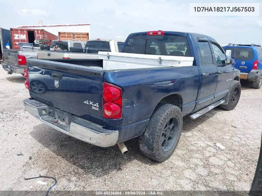 1D7HA18217J567503 2007 Dodge Ram 1500 Slt