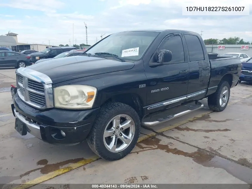 2007 Dodge Ram 1500 Laramie VIN: 1D7HU18227S261007 Lot: 40244143