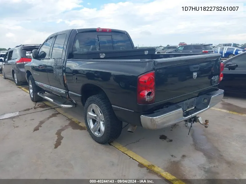 2007 Dodge Ram 1500 Laramie VIN: 1D7HU18227S261007 Lot: 40244143