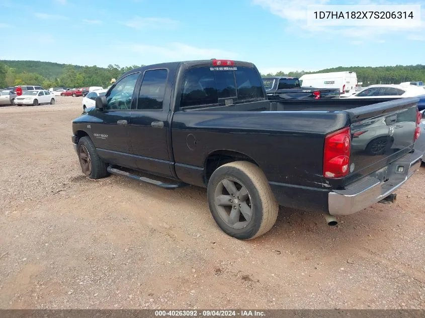 2007 Dodge Ram 1500 Slt VIN: 1D7HA182X7S206314 Lot: 40263092