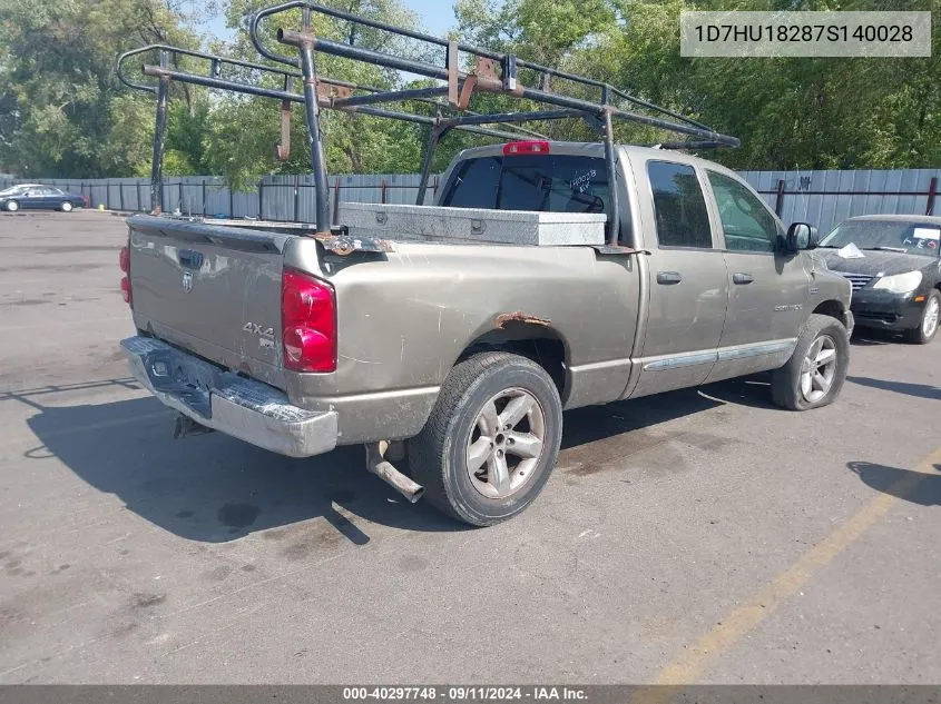 2007 Dodge Ram 1500 Laramie VIN: 1D7HU18287S140028 Lot: 40297748