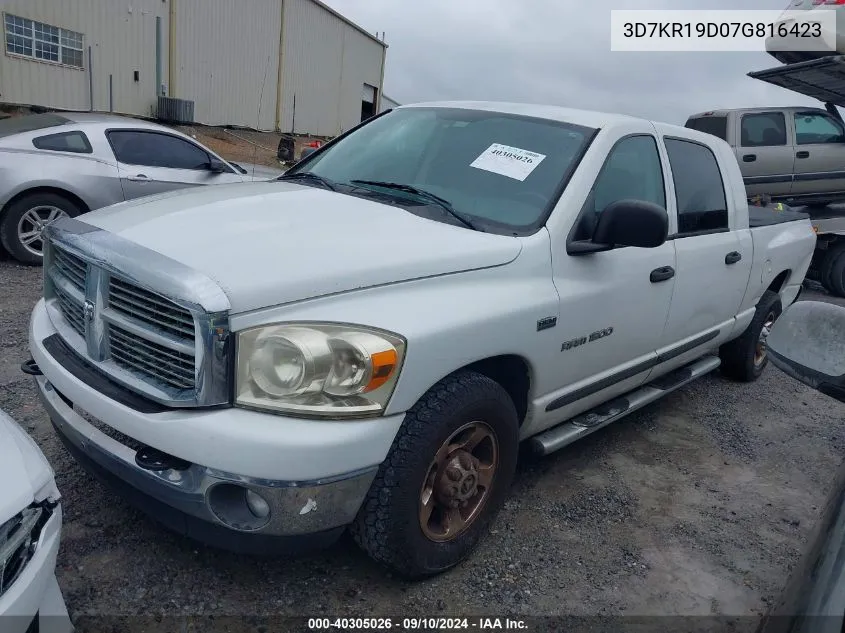 2007 Dodge Ram 1500 Slt VIN: 3D7KR19D07G816423 Lot: 40305026