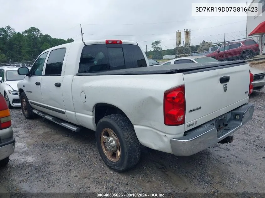 2007 Dodge Ram 1500 Slt VIN: 3D7KR19D07G816423 Lot: 40305026