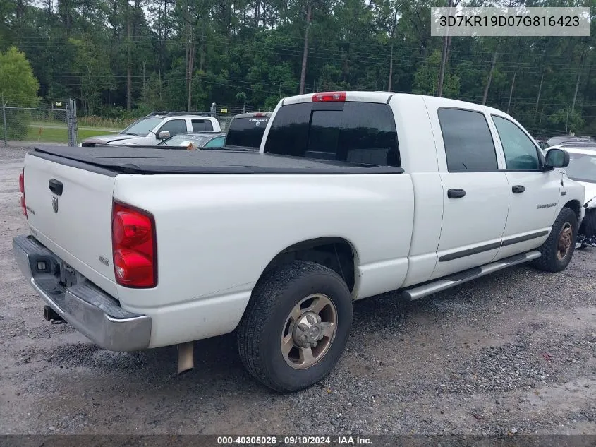 2007 Dodge Ram 1500 Slt VIN: 3D7KR19D07G816423 Lot: 40305026