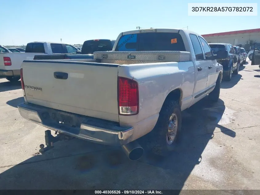 2007 Dodge Ram 2500 Slt VIN: 3D7KR28A57G782072 Lot: 40305526