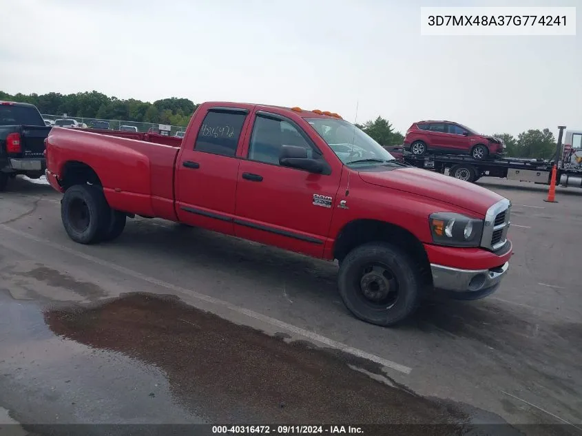 2007 Dodge Ram 3500 Slt/Sport VIN: 3D7MX48A37G774241 Lot: 40316472