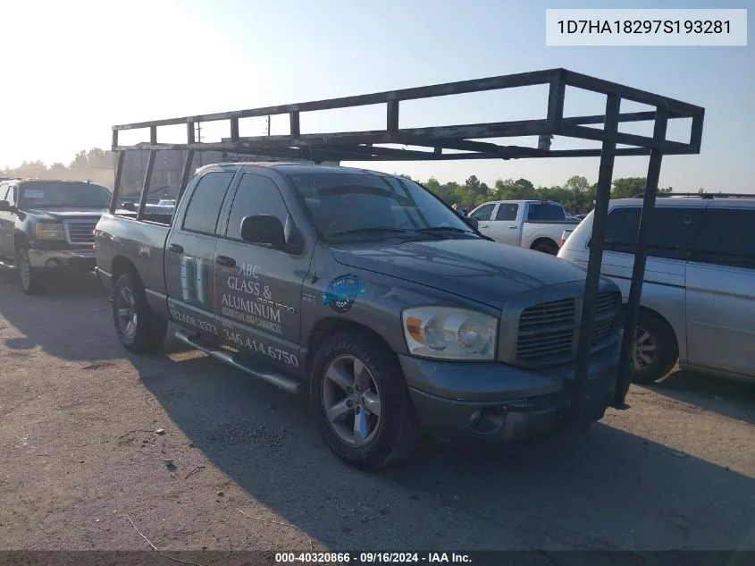 2007 Dodge Ram 1500 Slt VIN: 1D7HA18297S193281 Lot: 40320866